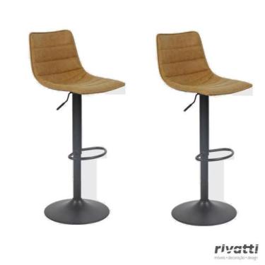 Imagem de Kit 2 Banquetas Barbacena Várias Cores - Rivatti, Caramelo