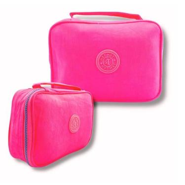 Imagem de Estojo Box Organizador Escola Grande Masculino Feminino Liso - Sem mar