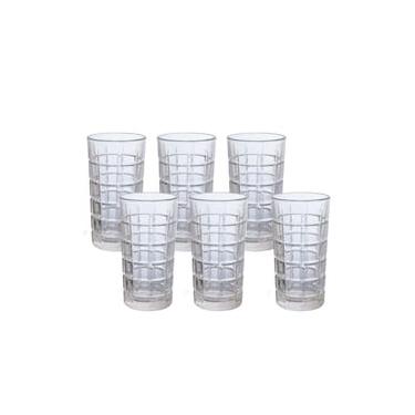 Imagem de Jogo de Copos Long Drink Hauskraft Crisp 380 ml com Borda Dourada – 6 Peças