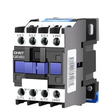 Imagem de Contator CJX2-6511 contator CA 24V36V48V110V220V380V 65A Protetor de controlador de relé de contato, trilho guia/montagem de parafuso (Cor: 24V)