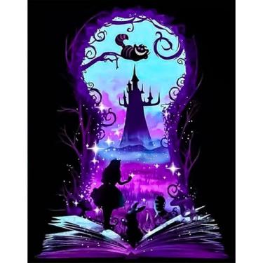 Imagem de JYLMOOD Kits de pintura de diamante de desenho animado para adultos, kits de arte de diamante 5D para iniciantes, faça você mesmo, broca completa, strass com ferramentas, acessórios para decoração de