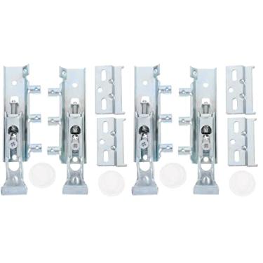 Imagem de Dobradiças de porta 3 suportes de suspensão de armário escondidos de cozinha dobradiças de armário de fechamento dobradiças de porta de armário cabides para pendurar na parede (cor: prata x 2 peças