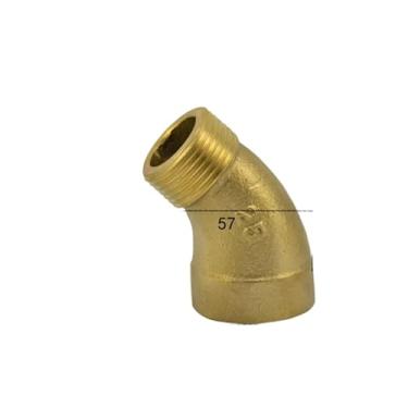 Imagem de Conector de acoplador de encaixe de tubulação de cotovelo de 2,5 cm BSPP fêmea para macho latão 45 graus água gás óleo
