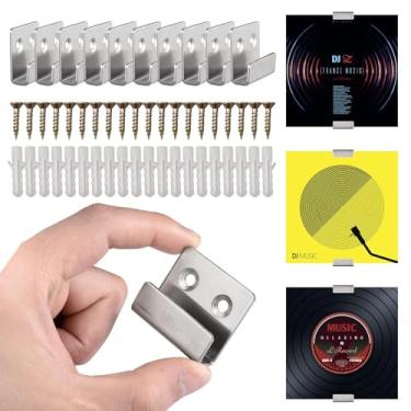 Imagem de Suporte de parede para disco de vinil – organizador de metal para montagem na parede – prateleira de discos de vinil – para estúdio de fotografia de música, casa, quarto, sala de estar, família