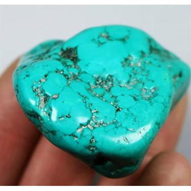 Imagem de Amostra curada verde turquesa pedra natural cristal Reiki presente como presente