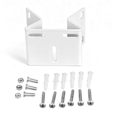 Imagem de Suporte de canto para câmeras de segurança - Suporte de parede externo de metal resistente com slots ajustáveis, adaptador de suporte de câmera de vigilância CCTV compatível com câmeras Eufy, Reolink