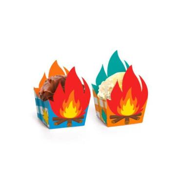 Imagem de Forminha Xadrez Decoração Festa Junina Aniversário Brigadeiro Paçoca D