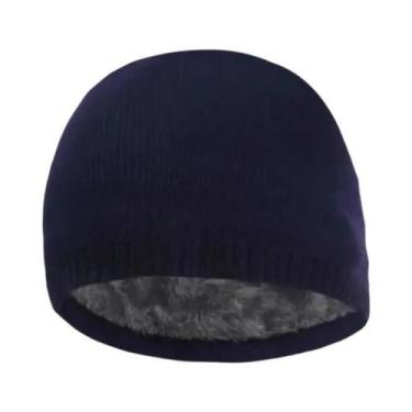 Imagem de Gorro De Inverno Tricotado Para Homens, Quente E Grosso, Com Forro De 
