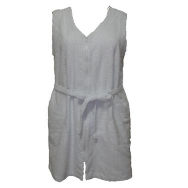 Imagem de Roupão Banho Feminino com Ziper Cavado para Hidroginástica Plus Size -