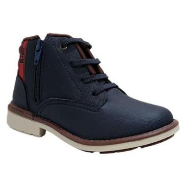 Imagem de Bota Coturno Casual Infantil Menino Dia a Dia Calce Fácil Zíper Kidy 031-0076-Masculino