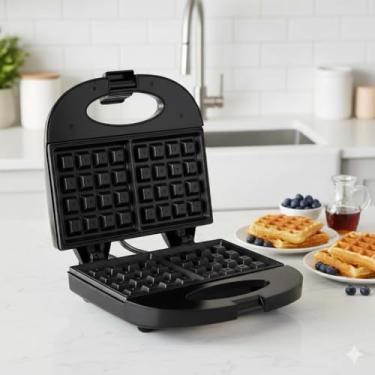 Imagem de Sanduicheira Elétrica 750W Waffles Antiaderente Portátil 110V