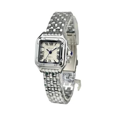 Imagem de Relógio De Quartzo Feminino De Aço Inoxidável Com Calendário, Luxuoso,