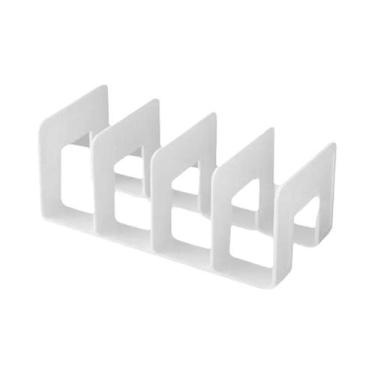 Imagem de Organizador De Arquivos Vertical De Plástico Com 4 Compartimentos, Sup