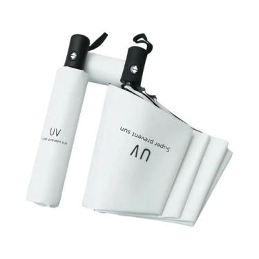 Imagem de Guarda-chuva Compacto Automático Preto Marinho De 8 Varetas Com Abertu