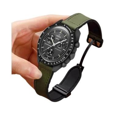 Imagem de Pulseira Magnética De Couro E Silicone De 20mm 22mm Para Relógios Omeg