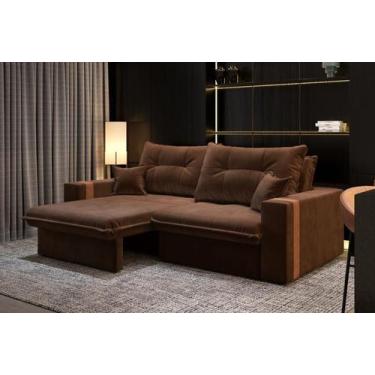Imagem de Sofá-cama Retrátil Reclinável 3 Lugares Suede 2,00m Ipanema - CIALAR M