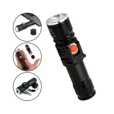 Imagem de Mini Lanterna Tática c/ Zoom 1x-2000x Recarregável USB - B-MAX