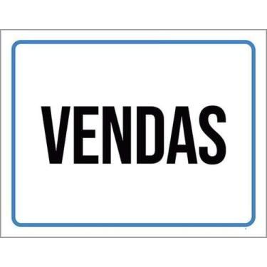 Imagem de Kit 3 Placas Sinalização - Vendas Setor ul - Sinalizo