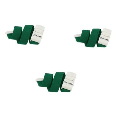 Imagem de 3un Garrote C/ Trava Procedimentos Coleta Sangue Veterinário Verde - P