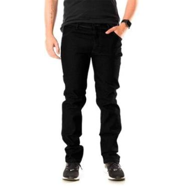 Imagem de Calça Jeans Plus Size Masculina Tradicional com Elastano Preta-Masculino