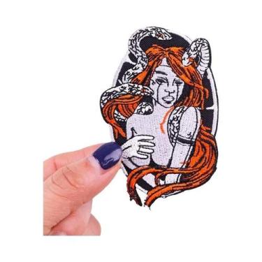 Imagem de Patch Bordado Smoking Monkey Punk, Animal Feroz, DIY, Termocolante Par