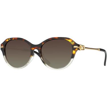 Imagem de Óculos de Sol Feminino Polarizado UV400 Oval Redondo Haste Metal Dourado Elegante Luxo Casual 20007-Feminino