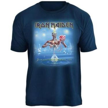 Imagem de Camiseta Stamp de Banda Iron Maiden em Algodão Manga Curta Gola Redonda Oficial-Unissex