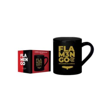 Imagem de Caneca Porcelana Flamengo Libertadores 300ml Café Cha Água - allmix