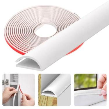 Imagem de Veda Fresta janelas Vãos Portas 1 Metro Adesivo 8mm Perfil D Vedação P