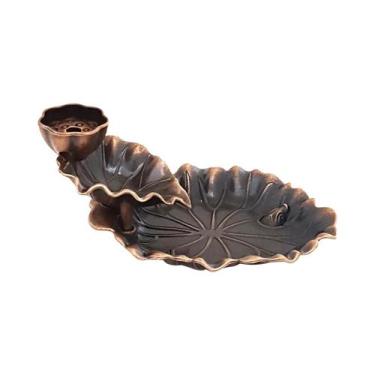 Imagem de Mini Queimador De Incenso Em Formato De Folha De Lótus, Decorativo Chi