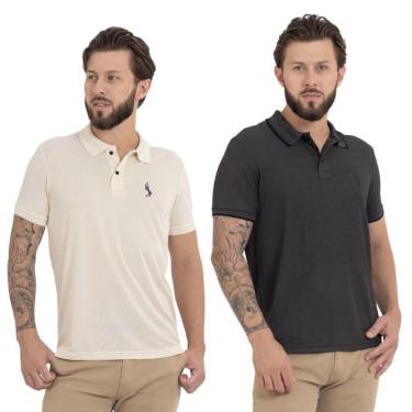Imagem de Kit 2 Camisa Polo Masculina Dia a Dia Conforto