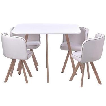 Imagem de Conjunto de Jantar Pizza Branco Natural - Just Home Collection