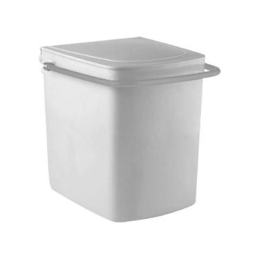 Imagem de Lixeira 24x29x25,5cm Alça Curta Silver - 1198 - Cris-metal Lixeira 24x