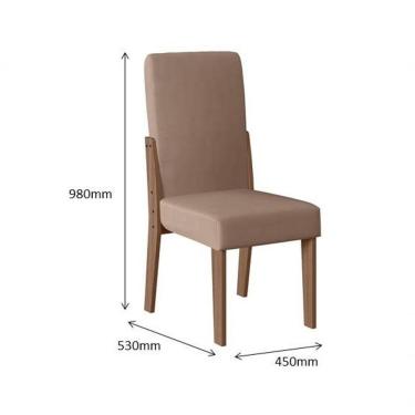 Imagem de Conjunto Sala De Jantar 1,56 Com 06 Cadeiras Amêndoa 73B