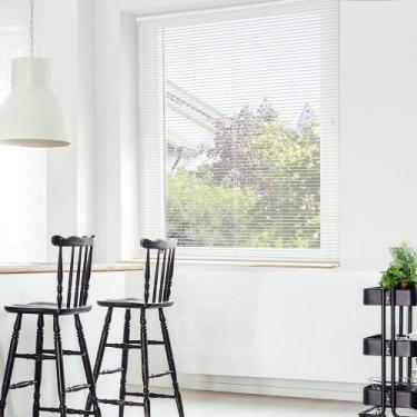 Imagem de Persiana Horizontal de PVC 25mm Branca 140x130 cm - Linha OFF 25 - Evo
