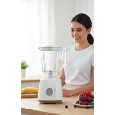 Imagem de Liquidificador Branco 2L 550W 4 Lâminas 110V Potente - Congratulations