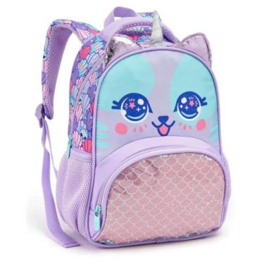 Imagem de Mochila Infantil Feminina 13" GATA UNICORNIO - Seanite
