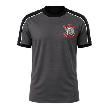 Imagem de Camiseta Braziline Corinthians Mito Masculina, G, Chumbo