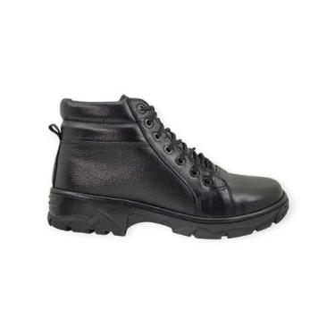 Imagem de Bota Coturno Abc Militar em Couro Masculino Adulto Ref. 750, 39, Preto