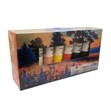Imagem de Kit Tinta a Óleo Para Telas Talento 12 Cores 20ml Paisagem