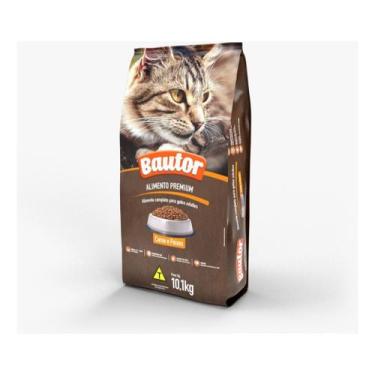 Imagem de Ração Para Gatos Adultos Bautor Premium Sabor Carne e Peixes 10.1 Kg