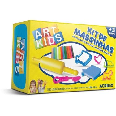 Imagem de Massa para Modelar Art Kids Soft 180g com Moldes e Utensílios Não Tóxica Acrilex