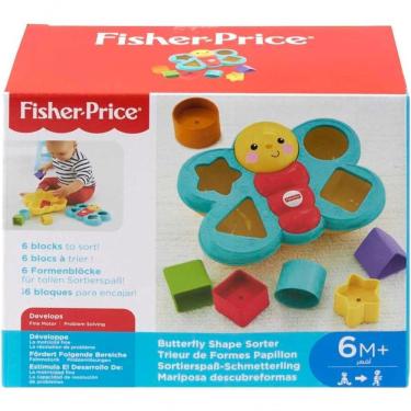 Imagem de Brinquedo Educativo Fisher-Price Encaixa Borboleta com 6 Blocos de Formas CDC22 Mattel