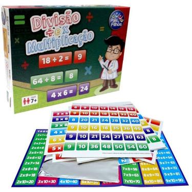 Imagem de Jogo Educativo Diverso Divisão e Multiplicação Didático para Crianças a Partir de 7 Anos Pais & Filhos