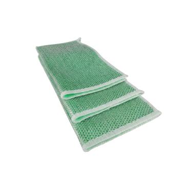 Imagem de Kit 3 Panos Multiuso Aramado BSL3865 Microfibra e Aramado Metalico para Cozinha Verde Braslu