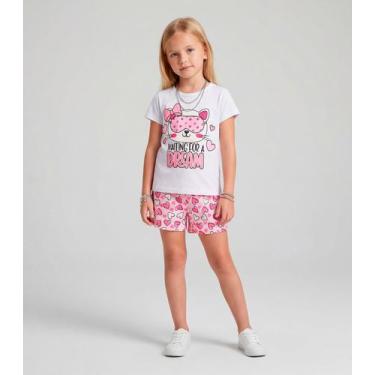 Imagem de Pijama Infantil Menina Brilha no Escuro Kappes Branco, 2, Branco