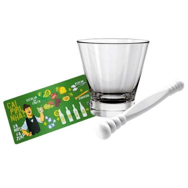 Imagem de Kit Caipirinha Bartender VDR0632BT com 3 Peças em Vidro Praticidade e Requinte para Home Office Verde Euro Home