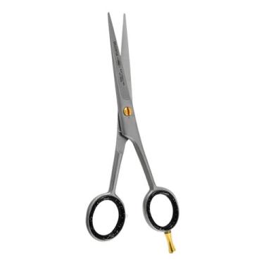 Imagem de Tesoura Profissional Para Cabelos Aço Inox 6.5 Fio Liso Cabo Plástico 