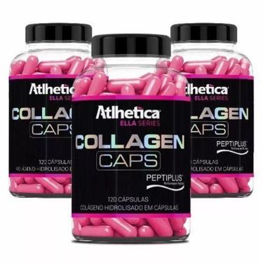 Imagem de kit 3x Colágeno Hidrolisado Collagen Caps Ella Series - 120 Cápsulas - Atlhetica-Unissex