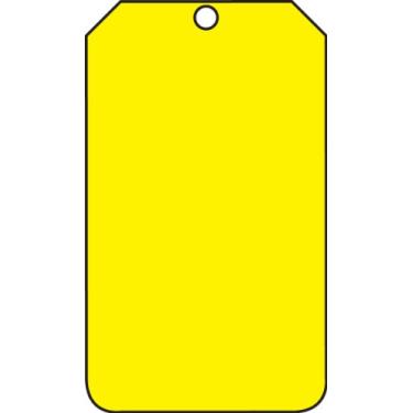 Imagem de Accuform Signs MDT524CTP Etiqueta em branco cor sólida, 14,6 cm de comprimento x 8,25 cm de largura x 0,04 cm de espessura, PF-Cardstock, amarelo (pacote com 25)